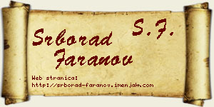Srborad Faranov vizit kartica